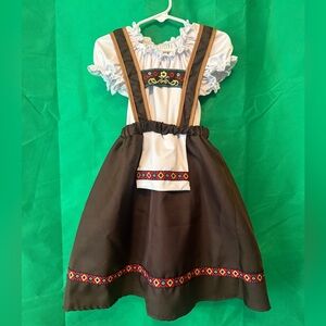 Kids Bavarian German Costume Dress, Oktoberfest, Gretel girls size M